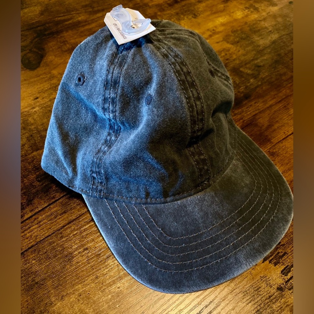 New Black denim style baseball cap